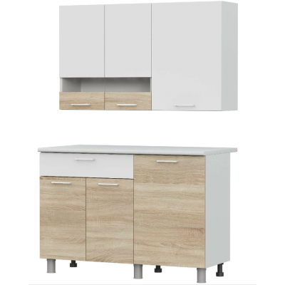 SV-FURNITURE Kitchen set KG-4 1200 white/sonoma oak/antares