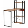 Desk with shelves Frame 100x45x110 cm, loft wood, black / Desk for school / Desk for office loft / Computer game table