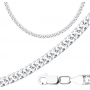 Silver chain weaving Double Rhombus, length 40 cm, average item weight 12.23 gr.