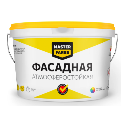 Water-dispersion paint Master Farbe Facade weather-resistant moisture-resistant white 3 kg