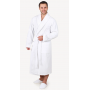 Men's terry dressing gown with shawl, white