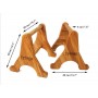 Wooden triangular parallettes. Push up bars. Gymnastics bar