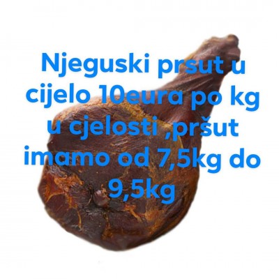 Njeguški prosciutto en su totalidad