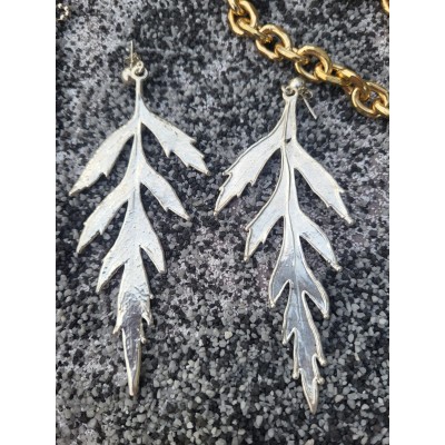 Boucles d'oreilles Feuille d'ambroisie