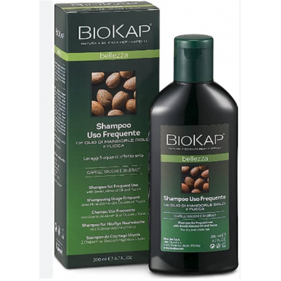 BIOKAP Champú suave lavado diario con aceite de almendras dulces y yuca