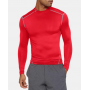 Under Armor Men's UA Armor Compression Mock T-shirt, size SM, 600 red/steel