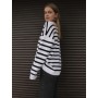 Women's jumper with stripes / oversized sweater / vest / striped knitted sweater