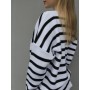 Women's jumper with stripes / oversized sweater / vest / striped knitted sweater