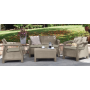 Furniture set Allibert Corfu Set (sofa, 2 chairs, table), cappuccino