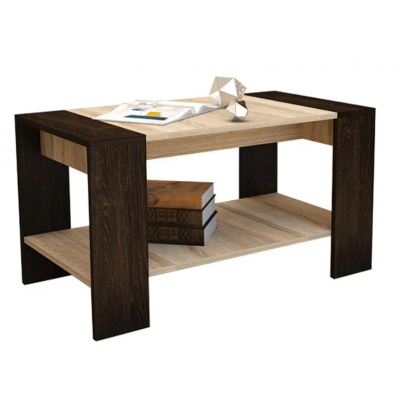 Coffee table Quadro, LxW: 90 x 48 cm, Canterberry / Sonoma